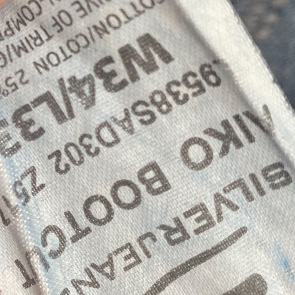 Silver Jeans Aiko Slim Bootcut Men's Stretch Medium wash denim distressed - Picture 6 of 11